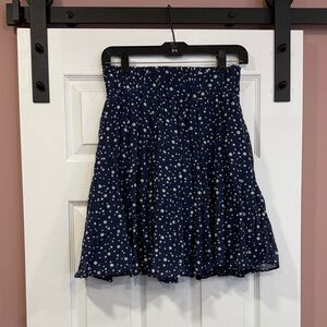Navy Polka Dot Skirt